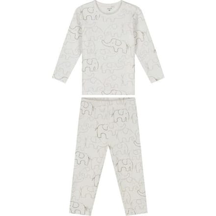 Prénatal peuter pyjama otis rib Ivory White 74 unisex