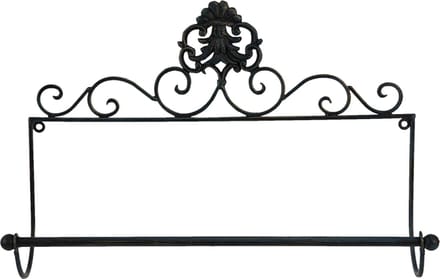 Clayre & Eef Keukenrolhouder 44x10x29 cm Zwart IJzer