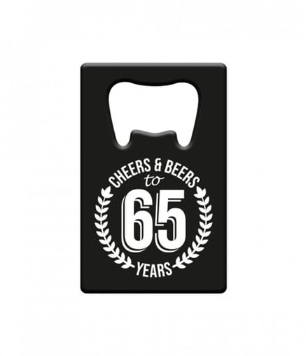Paperdreams - Metal beer opener - 65 jaar