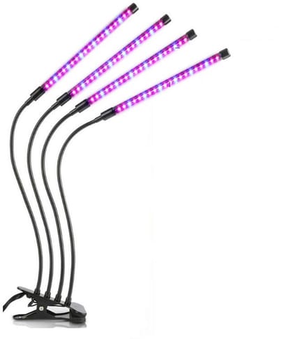 Plantenlamp / plantenverlichting met 4 flexibele LED TL-buizen