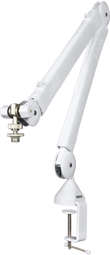 RØDE PSA1+ Studio Arm – Wit – Professionele Microfoonarm met Interne Demping & Kabelmanagement
