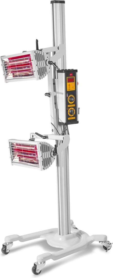 Mobiele infrarood lakdroger 2000W 2 stralers MW Tools LD2