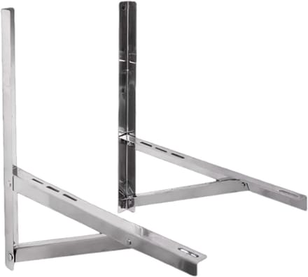 Airco Beugel - Buitenunit Houder - Stabiliteit Buiten - Inklapbaar Ontwerp - 457 cm - Zilver