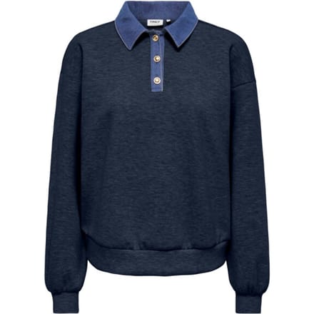 Only Onlscarlet ls polo mix sweat ub pr swt navy