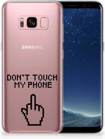 Samsung Galaxy S8 Silicone-hoesje Finger Don't Touch My Phone