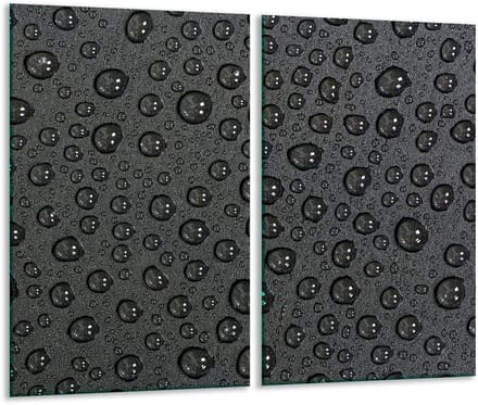 TMK ArtDeko - Snijplank - Glas - 2x 30x52 cm - Zwart