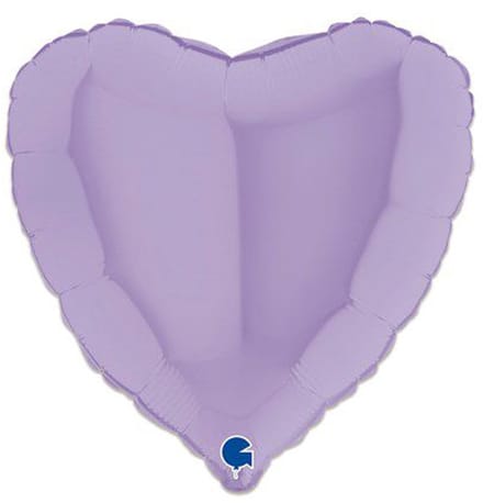 Folieballon Hart Mat - Lila - 45 cm - Helium- en Luchtvulling