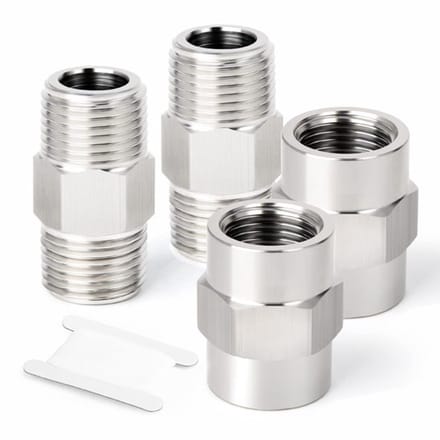 Store_9 - Slangkoppeling - Roestvrij staal - 4 stuks 1/4" x 1/4"