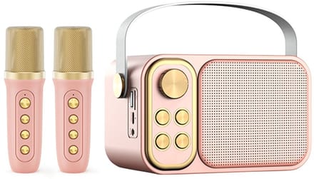 Dailygoods- Karaokemachine Draadloos - Mini KTV Set - Bluetooth Luidspreker - Microfoon - Thuis Entertainment - Schokbestendig Geluidseffecten - Karaokeset