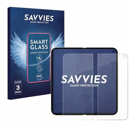3 Stuks Savvies Screenprotector - geschikt voor Google Pixel 10 Pro Fold (Inner display) - beschermfolie glas transparant