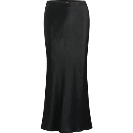 Boss Vesatie gekreukte maxi-rok voor dames (Zwart)