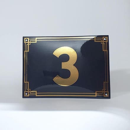 Art deco | jaren ’30 | luxe emaille huisnummer - 3