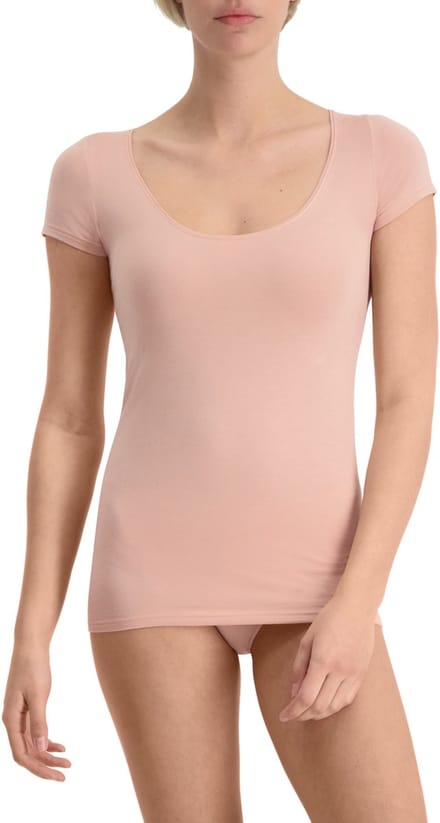 Noshirt Short Sleeve - SoftTouch Tencel - Ronde Hals - Invisible Rose - M