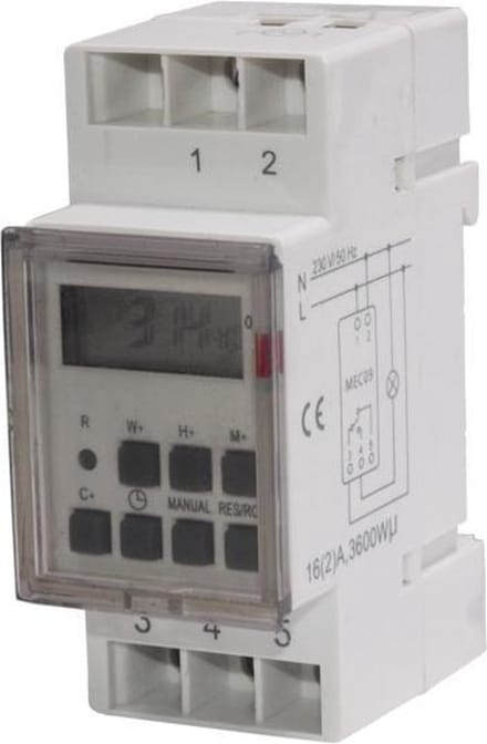 Maclean MCE09 - Digitale Tijdschakelaar - Schakelklok Timer / 220-240 V