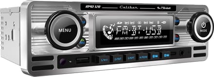 Caliber Autoradio met Bluetooth - USB, SD, AUX, FM - 1 DIN - Enkel DIN - Retro Oldtimer Look - Handsfree bellen (RMD120BT)