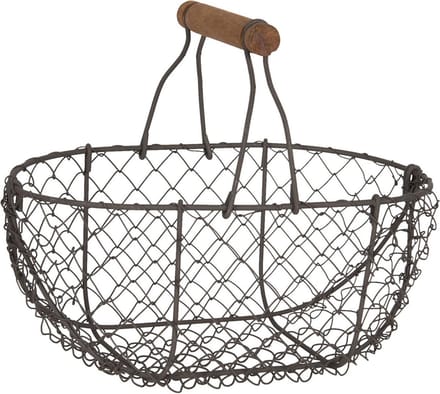 Clayre & Eef Opbergmand 24x16x11/23 cm Bruin IJzer