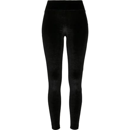 Urban Classics Legging - Ladies High Waist Velvet Leggings - XS tot 5XL - voor Vrouwen - zwart