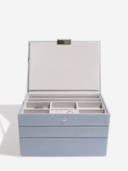 STACKERS 3-Set DUSKY BLUE Sieradendoos - Juwelendoos - Sieradenhouder - Sieraden Organizer