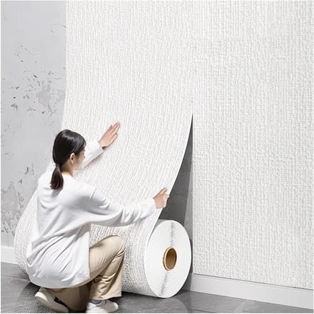 Zelfklevend Behang - Isolerende Wandpanelen - Muren Isoleren - 5mm Dik IXPE Materiaal - 50cm x 5m - Wit