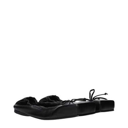 Jacquemus Zwarte Leren Ballerina's