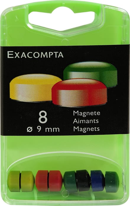 Exacompta Doos met 8 magneten F9 - 9mm diameter - Geassorteerd - 11045E