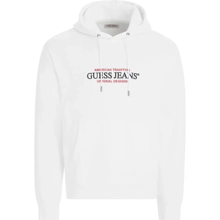 Guess Jeans America Trad Regular Fit Hoodie Wit M Man