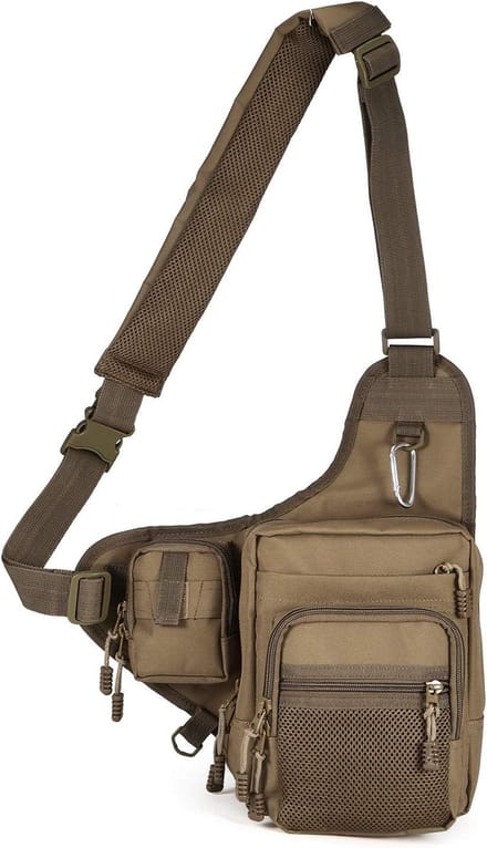 Multifunctionele Visserij Tas met Compartimenten, Waterdicht en Ruimtebesparend Ontwerp, 32 x 39 x 12 cm