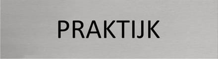 CombiCraft Aluminium deurbordje Praktijk 165x45mm - per stuk