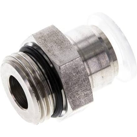 12mm x G1/2'' PA/RVS Insteekfitting Buitendraad EPDM