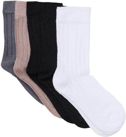 Minymo kindersokjes, enkelsokjes met ribbelpatroon (5-pack) 6166