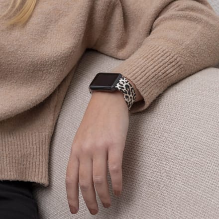 Strap-it Lucky Leopard Siliconen bandje met gespsluiting - geschikt voor de Samsung Galaxy Fit 3