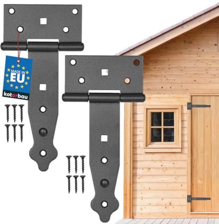 Set van 2 kruishangers 150 mm voor tuindeur - Poedercoating