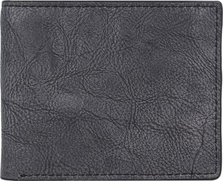 FOSSIL Leren Portemonnee Steven FPW Bifold Wallet Slate Black Donkergrijs