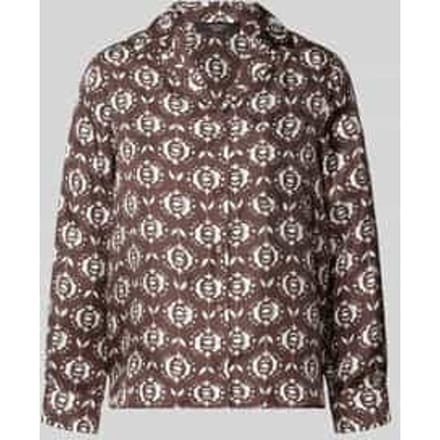 Regular fit zijden blouse met reverskraag, model 'ONCIA'
