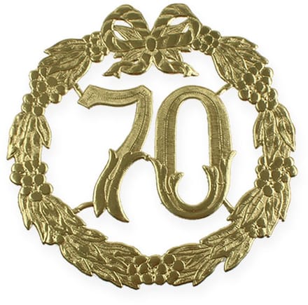Jubileumnummer 70 in goud