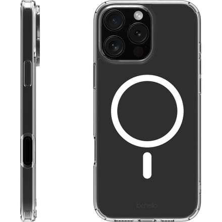 BeHello iPhone 16 Pro Max Hoesje - Magsafe - Magnetische Ring - Flexibel iPhone 16 Pro Max Hoesje - Plastic - Transparant