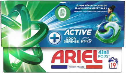 Ariel 4in1 Wasmiddel Pods Actieve Geurbestrijding 19 stuks