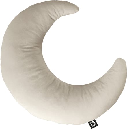 Decordruk VELVET - Sierkussen - Maanvorm - Kremig
