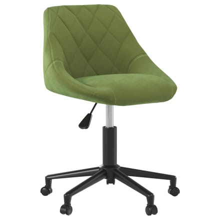 vidaXL - Eetkamerstoel - draaibaar - fluweel - lichtgroen