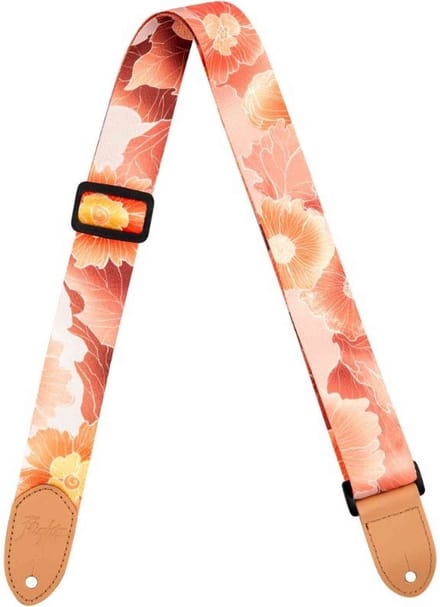 Flight S35 Polyester Ukulele Strap Flower draagband voor ukelele