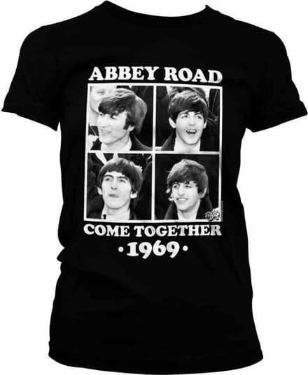 The Beatles Dames Tshirt -M- Abbey Road Come Together Zwart
