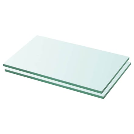 vidaXL - Schappen - 2 - st - 30x12 - cm - glas - transparant