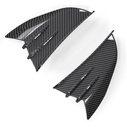 2 stuks glanzende koolstofvezellook motorfiets aerodynamische winglet zijkuip spoiler wing gray