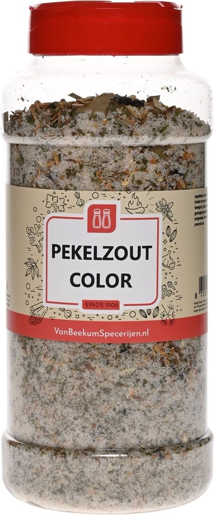Van Beekum Specerijen - Pekelzout Color - Strooibus 800 Gram