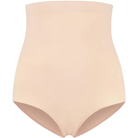 Bye Bra Soft Touch Seamless High Waist Brief, Beige, L