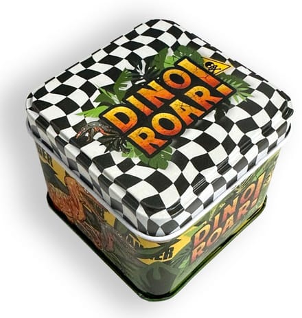 Dinosaurus Roar mini metalen blik 7,5 cm 4 stuks