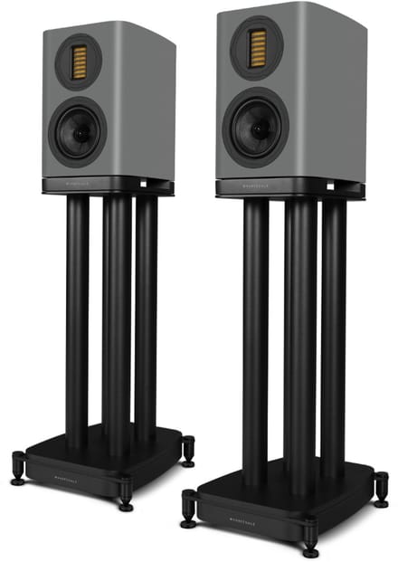 Wharfedale EVO 5.1 Boekenplank Speakers met stands - Hifi Stereo Set - Passieve Speaker - 2-Weg Luidsprekers - Grijs