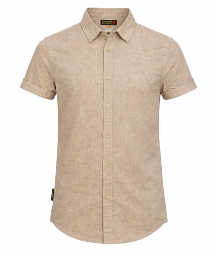 Norlund - Heren Overhemden Cran Linnen Shirt - Beige - Maat M