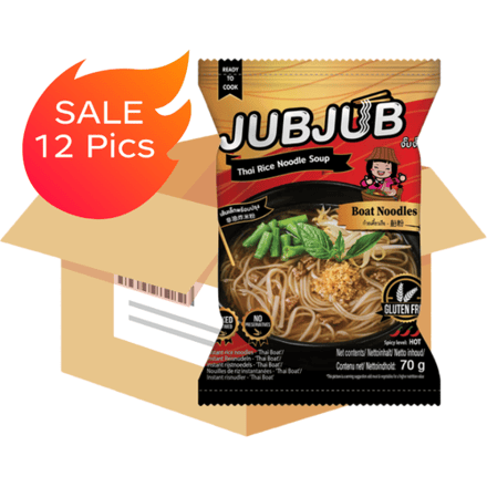 JUBJUB Instant rijstnoedels ThaiBoat 70 g x 12 (Doos)