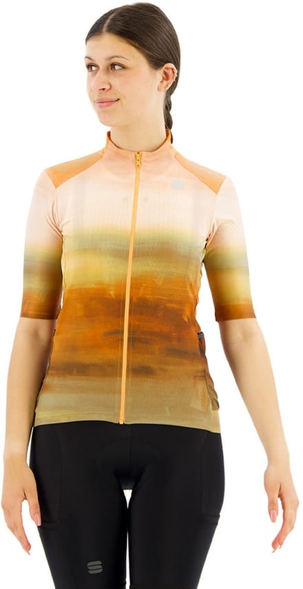 Sportful Flow Supergiara Korte Mouw Wielertrui Oranje M Vrouw